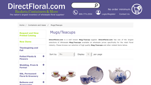 Direct Floral - 530 3 Asst Floral Porcelain Teacup & Saucer