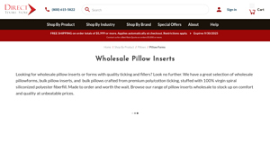 Direct Textile Store - Wholesale Pillow Inserts
