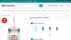Discount Mugs - 18 oz. Double Wall Acrylic Tumblers