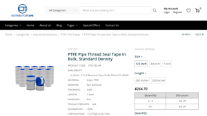 WOD - PTFE Pipe Thread Seal Tape