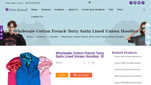 Doven Garments - Wholesale Cotton French Terry Hoodies