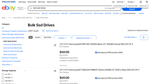 eBay - Bulk SSD Drives