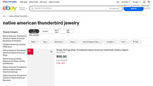 Navajo - Thunderbird Sterling Turquoise Necklace
