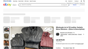 Ronnies Luxury Threads - Wholesale Lot of 10 Leather Jackets