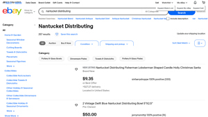Nantucket Distributing - Vintage Delft Blue Bowl & Candle Set
