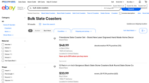 eBay - Bulk Slate Coasters