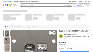 Keyless Factory - HU100 Silver Gold Key