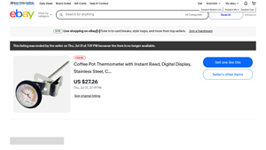 Coffee Pot Thermometer - Instant Read Digital Display