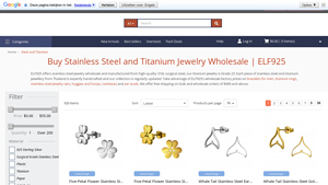 ELF925 - Wholesale Stainless Steel and Titanium Jewelry