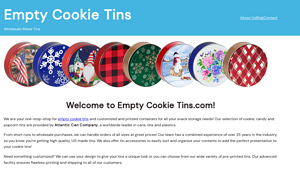 Atlantic Can Company - Empty Cookie Tins