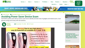 Energy Matters - Power Saver Device Scams
