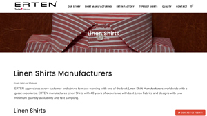 ERTEN - Linen Shirts Manufacturer