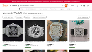 Etsy - Iced Out Moissanite Diamond Watch