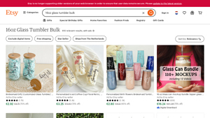 Etsy - Bulk Glass Tumblers
