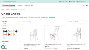 Eventstable - Ghost Chairs