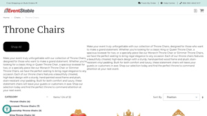 Eventstable - Regal Throne Chairs for Rent