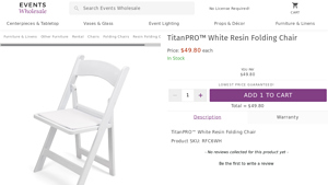 TitanPRO™ - White Resin Folding Chair