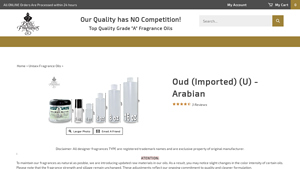 Exotic Fragrances - Oud Unisex Arabian Fragrance Oil