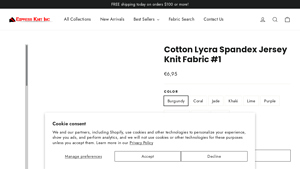 Express Knit Inc. - Cotton Lycra Spandex Jersey Knit Fabric