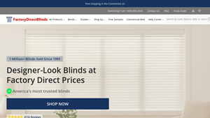 Factory Direct Blinds - 2 Classic Cordless Faux Wood Blinds - White