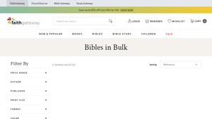 FaithGateway - Bulk Bibles Discounted Up to 70%