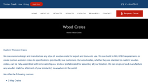 Timber Creek - Custom Wooden Crates