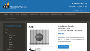 Summit - Iron Fence Panel 72x94