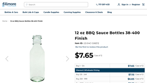 Fillmore Container - 12 oz BBQ Sauce Bottles