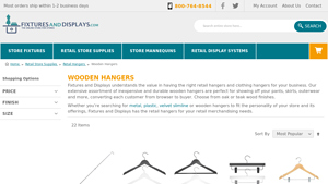 Fixtures and Displays - Wooden Hangers