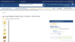 Lays - Regular Potato Chips 1.5 Ounce