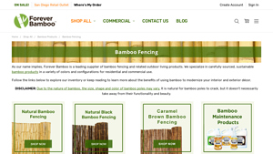 Forever Bamboo - Bamboo Fencing Products