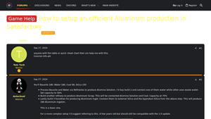 Satisfactory - Aluminum Production Guide