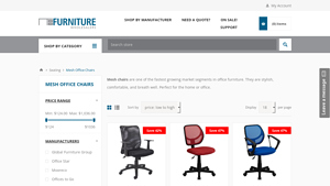 Furniture Wholesalers - Boss B6106 Mesh Chair