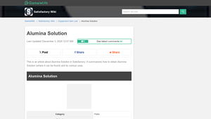 GameWith - Alumina Solution
