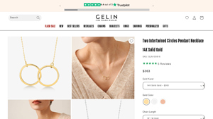 GELIN - 14K Solid Gold Infinity Necklace
