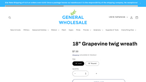 General Wholesale - 18 Grapevine Twig Wreath