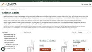 Global Event Supply - Chiavari Chairs & Cushions
