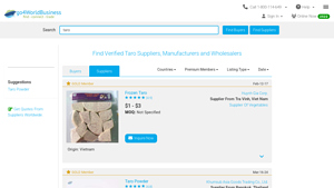 Go4WorldBusiness - Premium Taro Bulk Supply