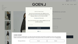 Goenj - Distressed Logo Hoodie