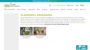 Good Start Packaging - Compostable Clamshell Containers