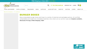 Good Start Packaging - Compostable Burger Boxes & Trays