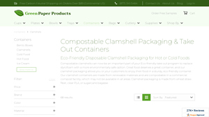 Green Paper Products - Compostable Clamshell Packaging