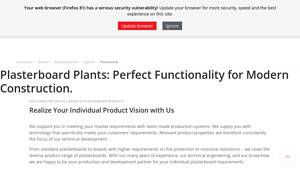 Grenzebach - Tailored Plasterboard Production Systems