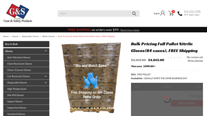 GS Safety Products - Bulk Pallet Nitrile Gloves