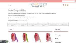 Hair Bow Center - Printed Grosgrain Ribbon