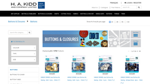 H. A. Kidd - Wholesale Jean Buttons