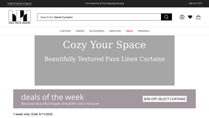 Half Price Drapes - Textured Faux Linen Curtains