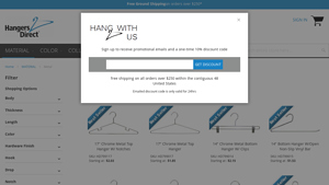 Hangers Direct - Chrome Metal Top Hangers