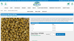 Harmony House - Dried Garbanzo Beans Bulk