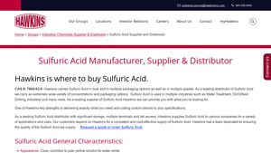 Hawkins - Sulfuric Acid Supplier